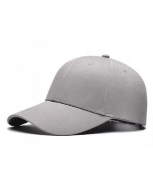 Unicolor Travel Baseball Cap Sports Golf Camping Beach Brim Sun Trucker Hat Cap - Light Grey - C9183R042U8