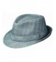 Dorfman Pacific Plaid Suiting Fedora with Self Trim HAT - Grey - CL11CFCVGZ1