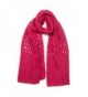 Free Spirit Crochet Knit Honeycomb Stitch Muffler Scarf - all Seasons - 6 Colors - Ultraviolet Pink - C212NZASCE0