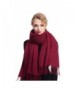 Cashmere Winter Solid Luxurious Shawls - Wine Red - CO1887SOLE7