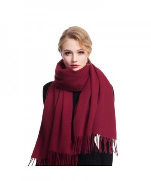 Cashmere Winter Solid Luxurious Shawls - Wine Red - CO1887SOLE7