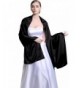 Stain Warp Scarf Shawl Bridal Stole Wedding Silky Shrug for Women's Evening Prom Party (25 Colors) - Black - CD120L6AWK1