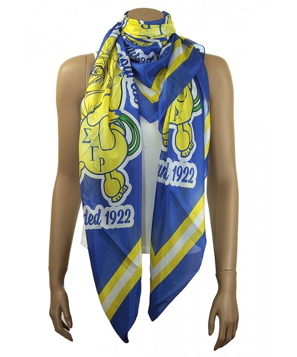 Sigma Gamma Rho Oversized Faux Silk Scarf- 36x72 Inches - CF122146YY5