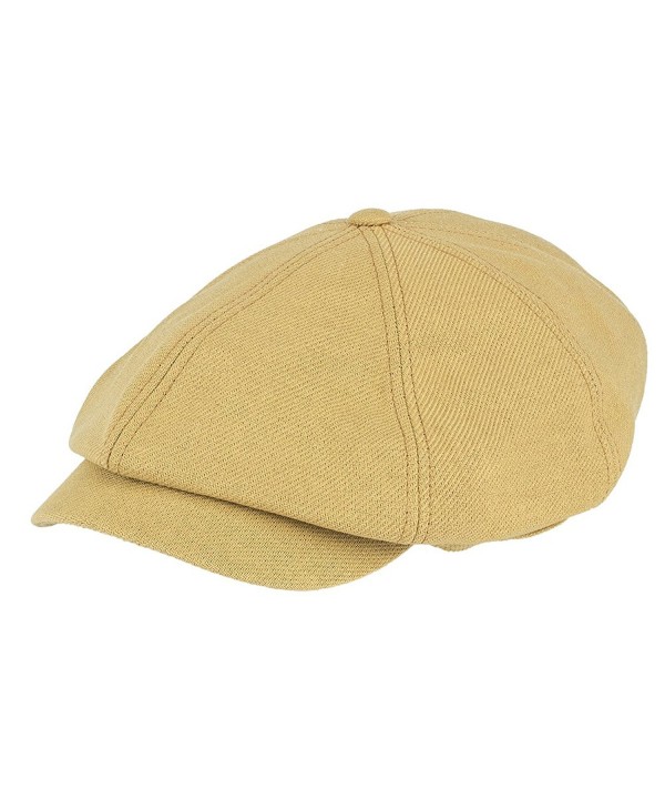 NTC TNC Men and Women's newsboy Gatsby IVY Cap Golf Cabbie Driving Hat Mustard - C312EALR9TP