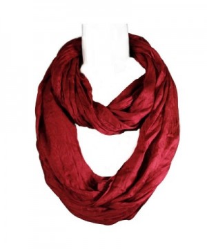 Wrapables Lightweight Silky Infinity Burgundy in Fashion Scarves