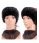 Women Winter Autumn Fur Headband Genuine Mink Women Winter - Black - CM11QPYVT0H