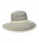 San Diego Hat Company Women's Mixed-Braid Adjustable Face Saver Sun Brim Hat - Mixed Pastel - CB126AOPPM3