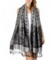 SERENITA Houndstooth paisley jacquard pashmina