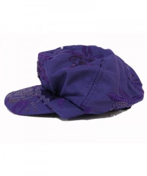 Purple Sequin Floral Pattern Newsboy