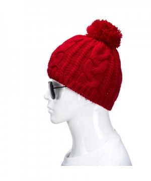 Nine City Knitted Beanie Pom in Women's Skullies & Beanies