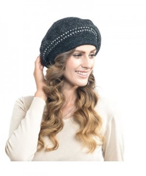 Womens Casual Rabbit Rhinestone Oversize in Women's Berets