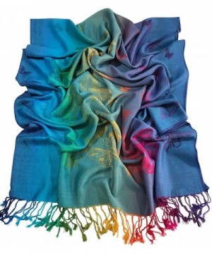 Turquoise Butterfly Pashmina CJ Apparel