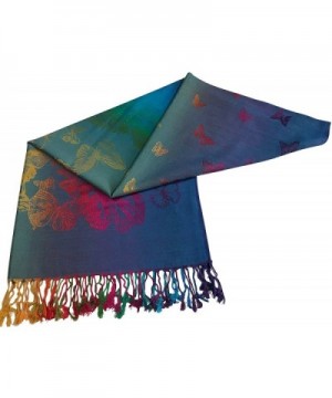 Turquoise Butterfly Pashmina CJ Apparel in Fashion Scarves