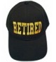 Retired Cap Black Hat Bumper Sticker for Retirement Party Mens Womens - C01277LOB01
