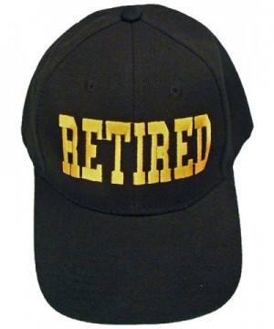 Retired Cap Black Hat Bumper Sticker for Retirement Party Mens Womens - C01277LOB01