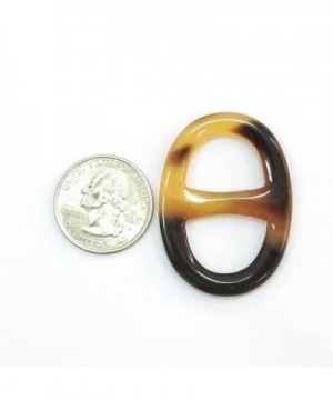 Marycrafts Size 3 Buffalo Horn Twilly Scarf Ring Scarf Clip Scarf Slides Handmade 4.5x3.1 Cm - Mix Color - C811KEBXEBJ