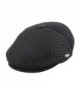 THE HAT DEPOT Light Weight Soft Cool Mesh newsboy Gatsby Cabbie IVY Golf Hat - Black - CG12JJZHDVH