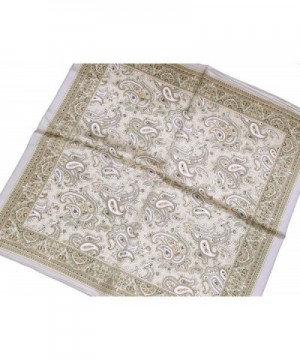 Silver Light Paisley Printed Square in Fashion Scarves