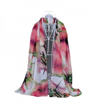 XUANOU Chiffon Scarf Fashion Lady Long Wrap Women's Shawl Scarves - Pink - CY12MNR2KY3