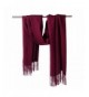 CUDDLE DREAMS Cashmere Wool Scarf Wrap with Fringe (FINAL CLEARANCE SALE) - Burgundy. - CA187RCC232