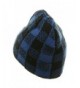 Buffalo Plaid Short Beanie Black