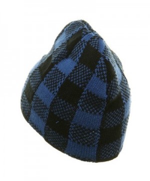 Buffalo Plaid Short Beanie Black