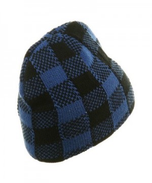 Buffalo Plaid Short Beanie Black in Men's Skullies & Beanies