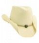 NEW SCALA WESTERN 8BU SOFT TOYO STRAW CHIN CORD NATURAL STAINED COWBOY HAT - CG11L3NKOCJ