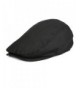 Men's Classic Herringbone Cotton newsboy Gatsby Cap Spring Summer - Black - CE12GU35NQX