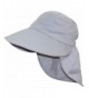 Solid Wing Women's Floppy Wide Brim Summer Hat W/Neck Flap (One Size) - Gray - C911VA3GD53