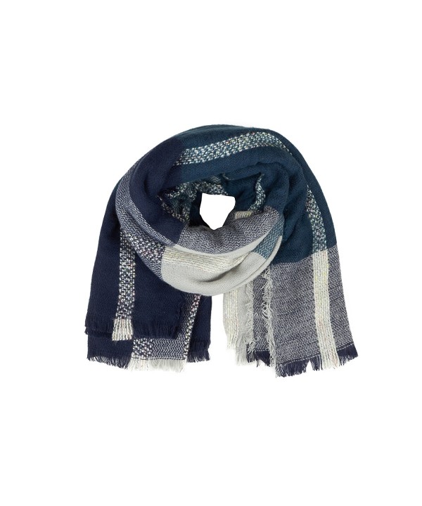 Cashmere Dreams - Womens Big and Cozy - Winter Blanket Scarf - Soft Warm Fashion Wrap - Blue - CA184SEKDAD