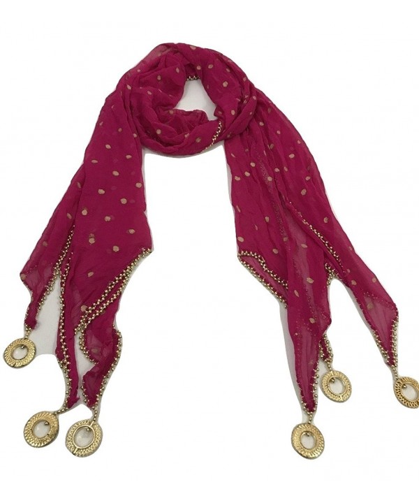 IBC Stylish Indian Dupatta Scarf Perfect Match For Kurti for New Look - Magenta - CI189AMO9IU