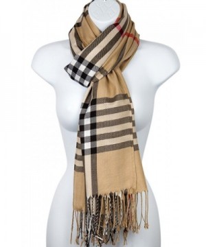 Pashmina Scarf Plaid Checker Pattern in Wraps & Pashminas