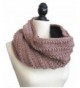 Thick Fleece Lined Wool Mobius Scarf/Hoodie - Mauve - CD186XI36EC