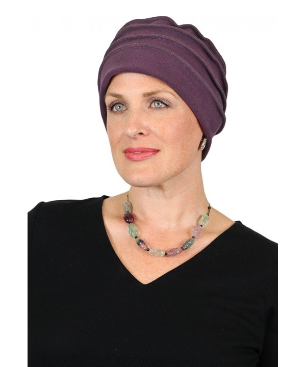 Fleece Hat for Women Cancer Headwear Turban Beanie winter Lightweight Chemo Cap - Plum - C0187EZXRUK