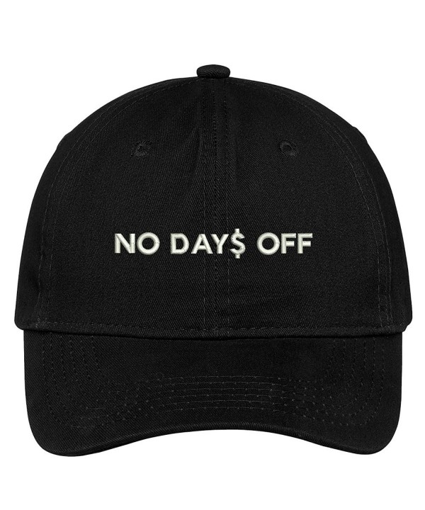 Trendy Apparel Shop No Days Off Embroidered Low Profile Soft Cotton Brushed Cap - Black - CP12O48352H