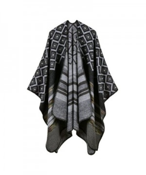 LHHZ U Womens Color Block Poncho