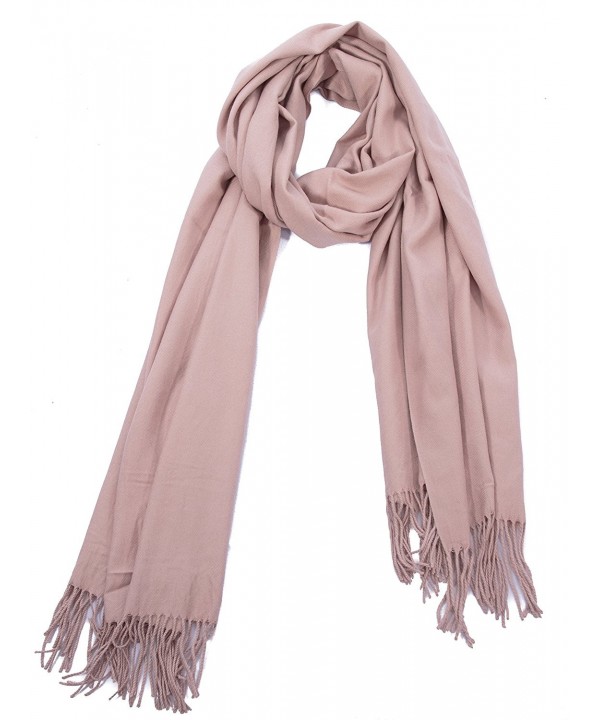 Portola Premium Extra Soft Solid Color All Season Scarf 80"L x 25"W - Nude - C512MY12RGL