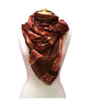 Brown Exotic Jewel Print Light in Wraps & Pashminas