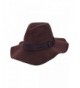 Luxury Divas Panama Style Wool Wide Brim Floppy Hat - Brown - C912E1GM94Z