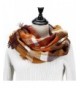 Wander Agio Womens Winter Head Hair Wraps Circle Scarves Warm Plaid Scarf - Brown - C8186HD3HG8