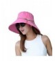 Witery Summer Wide Brim Sun Hats Foldable Beach Hat Visor Cloche UPF50+ UV Protection - Lotus Pink - CL122H6QEI3