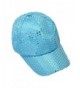 Hatop Sequin Adjustable Super Cool Sport Outdoor Cloth Baseball Cap (Light Blue) - CL12DAFPNXL