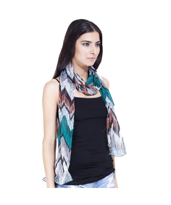 Zigzag scarf-Yellow-One size - White - CU118QWESNV