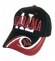 Alabama Men's AL Wave Pattern Adjustable Baseball Cap - Black/Crimson - CO17YIT9IKY