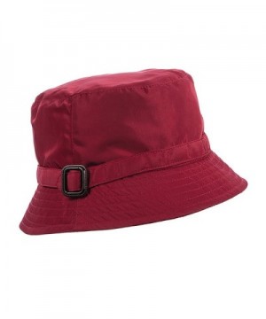 Scala Rain Hat with Buckle Trim - Wine - CM11OTK80DX