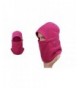 Fleece Balaclava Women Ski Hat Climbing Hat Neck Gaiter (Fuchsia) - CD11HOY2OGF