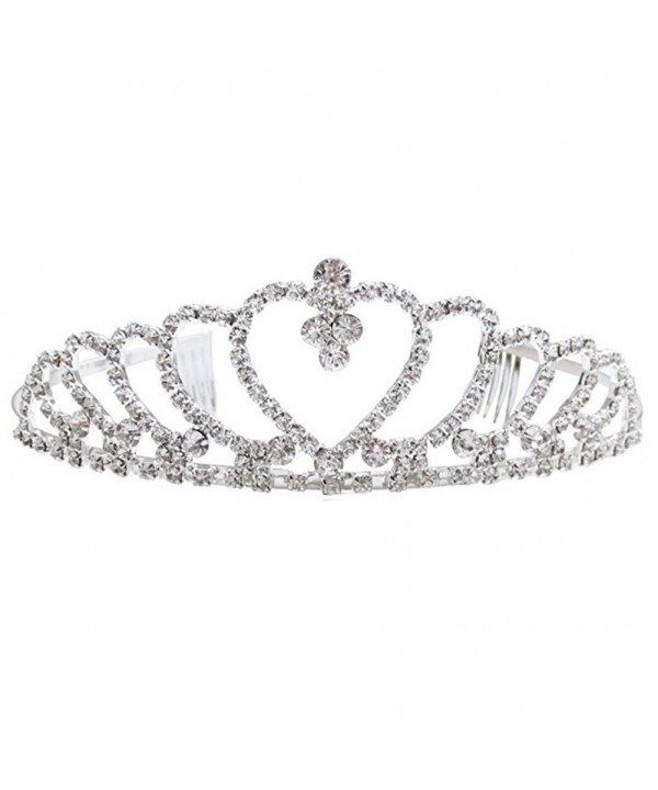 Crystal Rhinestone Crown Headband Party Princess Women's Wedding Bridal Tiara Hairband - CG12EMXZQUV