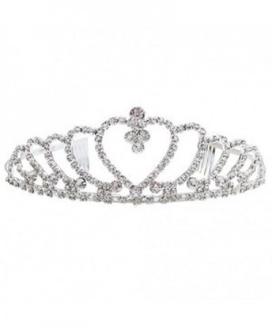 Crystal Rhinestone Crown Headband Party Princess Women's Wedding Bridal Tiara Hairband - CG12EMXZQUV