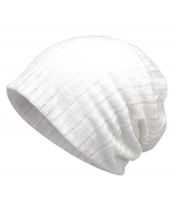 Jemis Women's Chemo Hat Beanie Scarf Liner for Turban Hat Headwear for Cancer - White - CD187DOAMD8